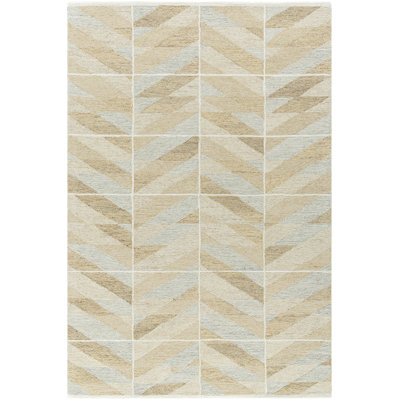 Kardelen Hand Tufted Wool Chevron Indoor Rug