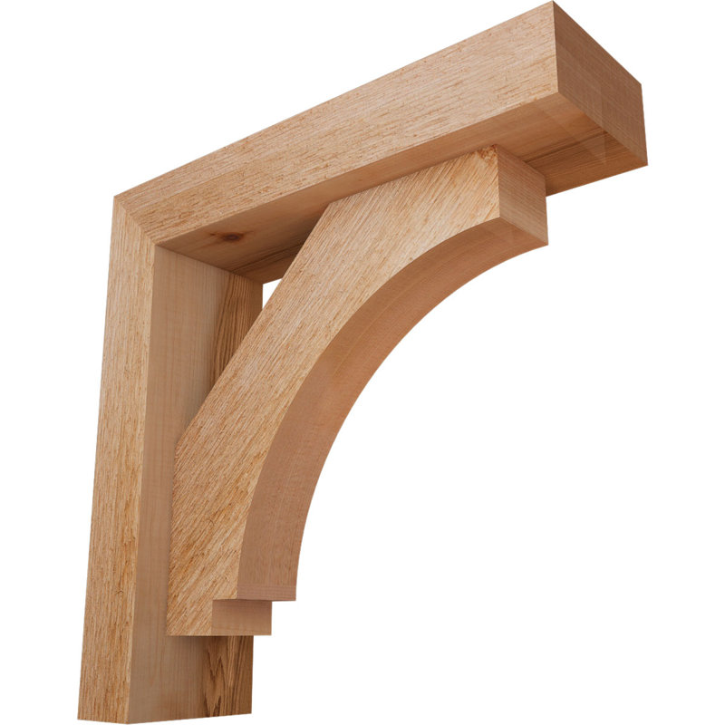 Support de bloc impérial avec entretoise décalée, 14 po x 14 po, Cèdre rouge occidental de l 4 po (scié brut)
