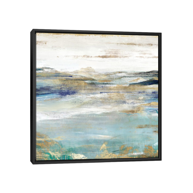 «Once a Clear I» par Isabelle Z - reproduction d'art, H 26 po x l 26 po x P 1,5 po, Toile avec cadre noir, Pas de tapis