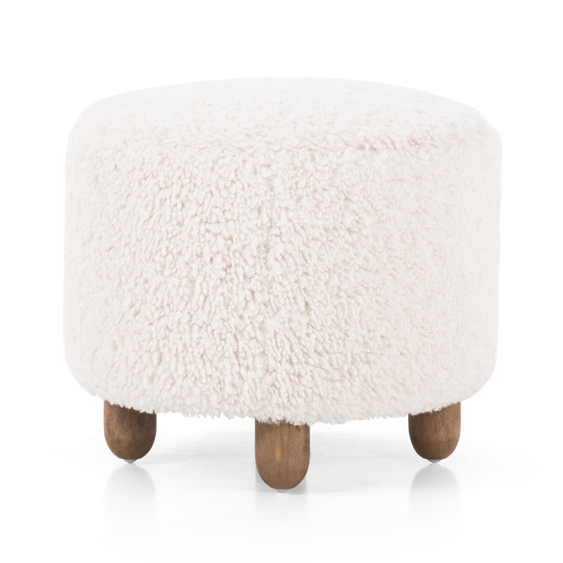 Four Hands Aniston Round Ottoman | Stylish Retro Design