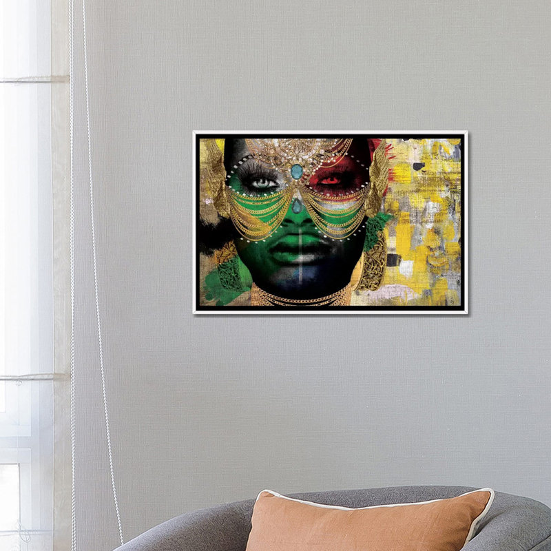 «Girl» par Nikki Chu - reproduction, H 18 po x l 26 po x P 1,5 po, Cadre blanc