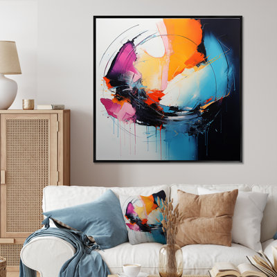 «Blue and Pink Paint Ink Expression VI», impression d'art mural fractal