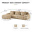 Canapé modulaire moderne en forme de L pour le salon, tissu en flanelle, canapé surdimensionné, canapé sans os, repose-pieds mobile-179243039