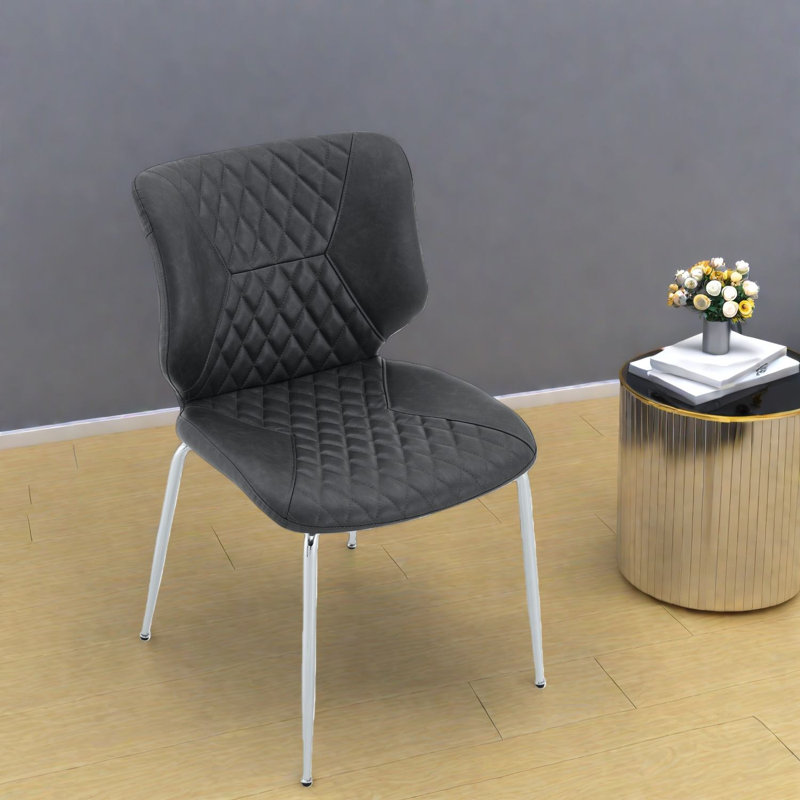 Chaises de salle à manger de qualité supérieure gris foncé, cuir de cheval fou, style moderne, idéal pour la maison