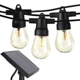 48' Outdoor LED Solar Powered 15 - Bulb Standard String Light