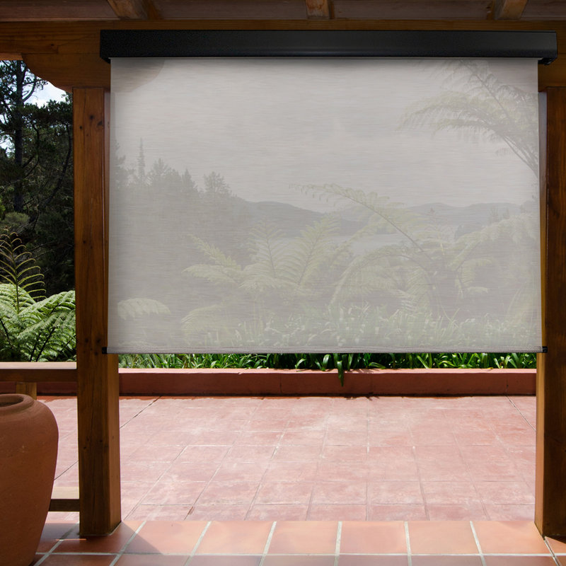 Store d'extérieur semi-transparent motorisé Eisner, l 48 po x L 96 po, Maui