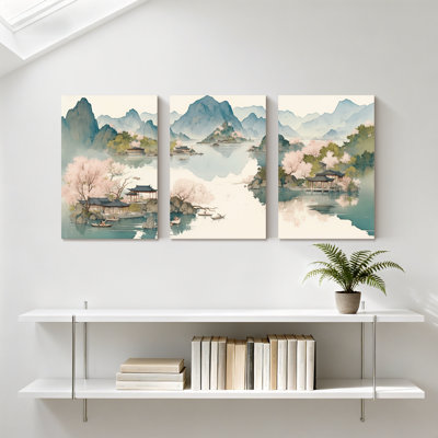 Paysage et nature montagne Lake Pavilion Cherry Blossom