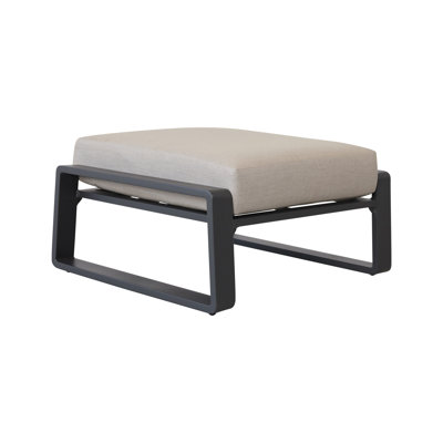 Brown Cushioned Ottomans - Strong Aluminium, For Various Settings 2 Lightweight Beige Cushioning, Aluminium Frame, Indoor & Outdoor
