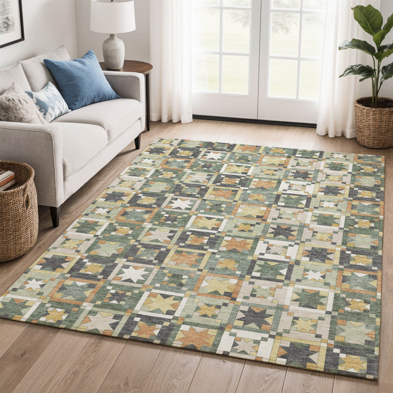 Tapis de qualité supérieure lavable à la machine Villers, Basil, 9 pi x 12 pi