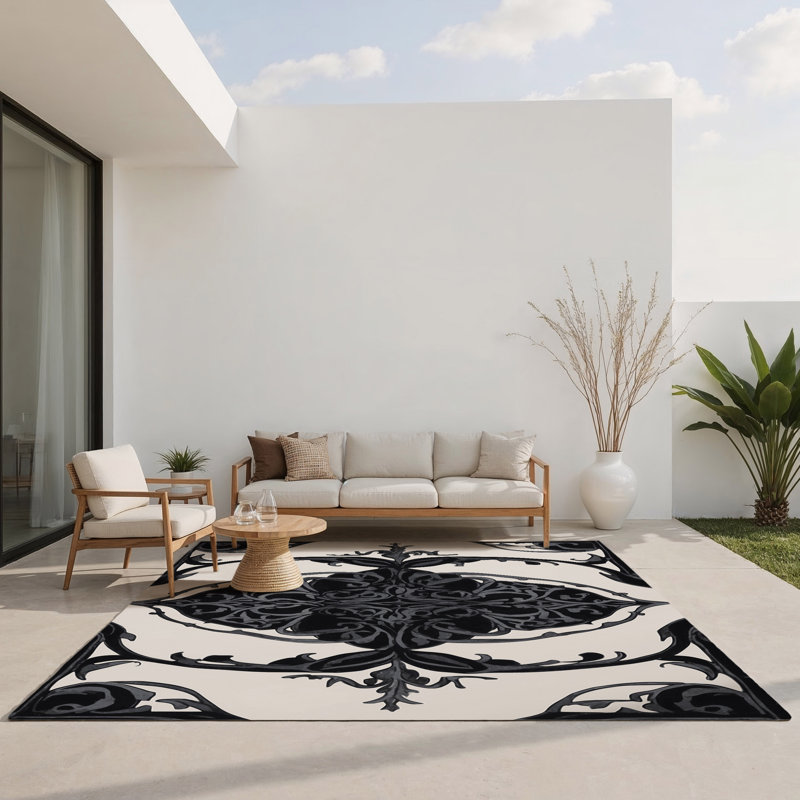Shadow Crown Indoor And Outdoor Area Rug, Rectangle 9' x 12'