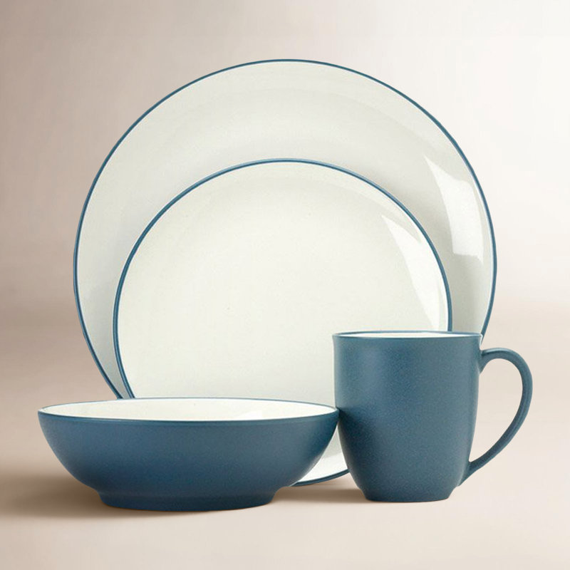Couvert individuel 4 pièces Noritake Colorwave Coupe, Bleu