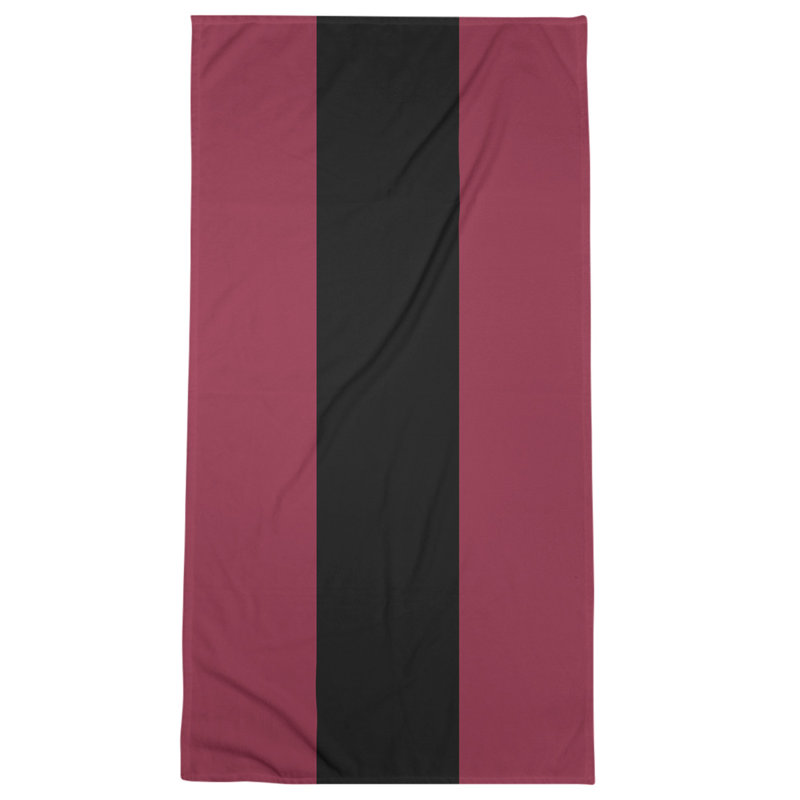 Bath Towel, Sangria Red/Black