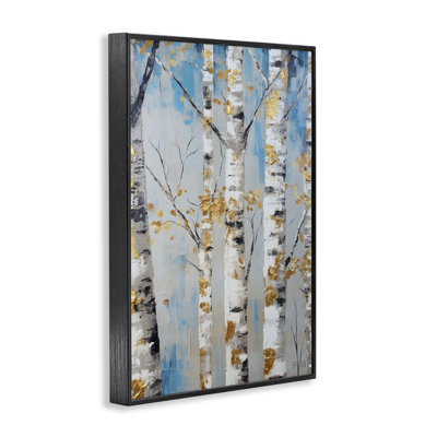 «Birch Trees Foliage», art de la giclée encadrée par Roozbeh Bahramali