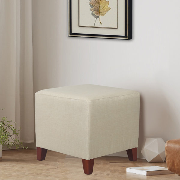 Modern White Boucle Mushroom Ottoman Upholstered Pouf Novelty Footstool Cute Footrest