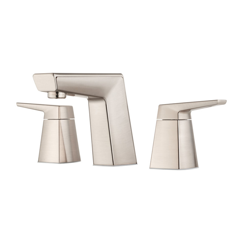 Arkitek Double Handle Centerset Faucet Bathroom Faucet with Drain Assembly, Brushed Nickel