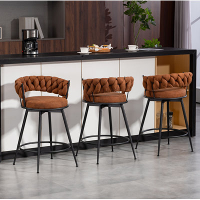 Upholstered Swivel Counter Stool
