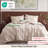 Bedsure Oversized Queen Burgundy Pintuck Bed-in-a-Bag - Beige Pinch Pleat Comforter Set with Sheets, Pillowcases & Shams (Set of 7)-105523219-128876094