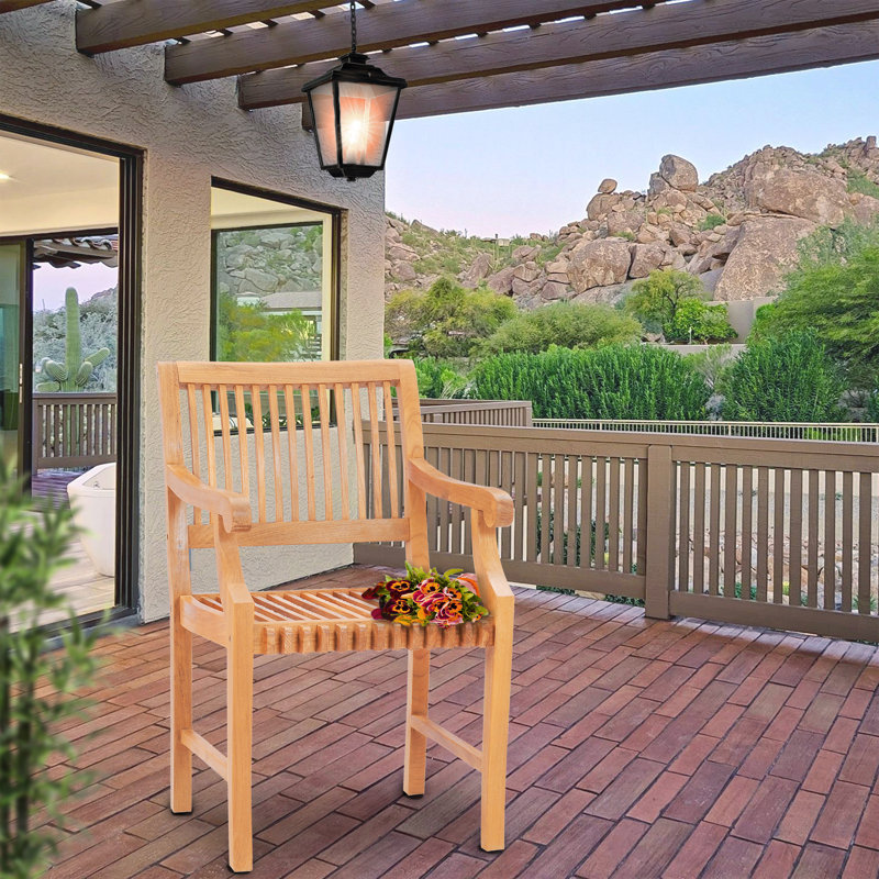 Hearne Outdoor Teak Dining Armchair
