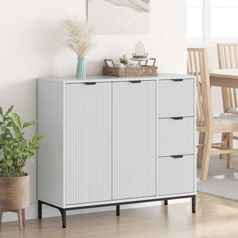 89.5cm Sideboard, High Gloss White