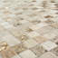 Hera Geometric Handmade Leather Ivory/Gold Area Rug-330869757-400339952