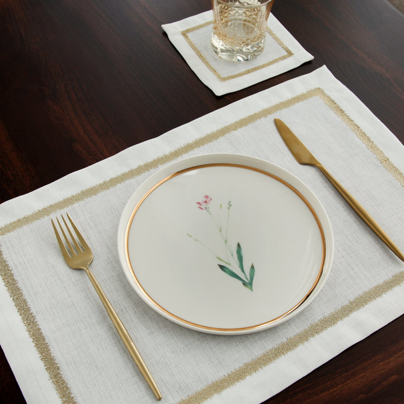 Jarmaris Linen Embroidered Rectangle
