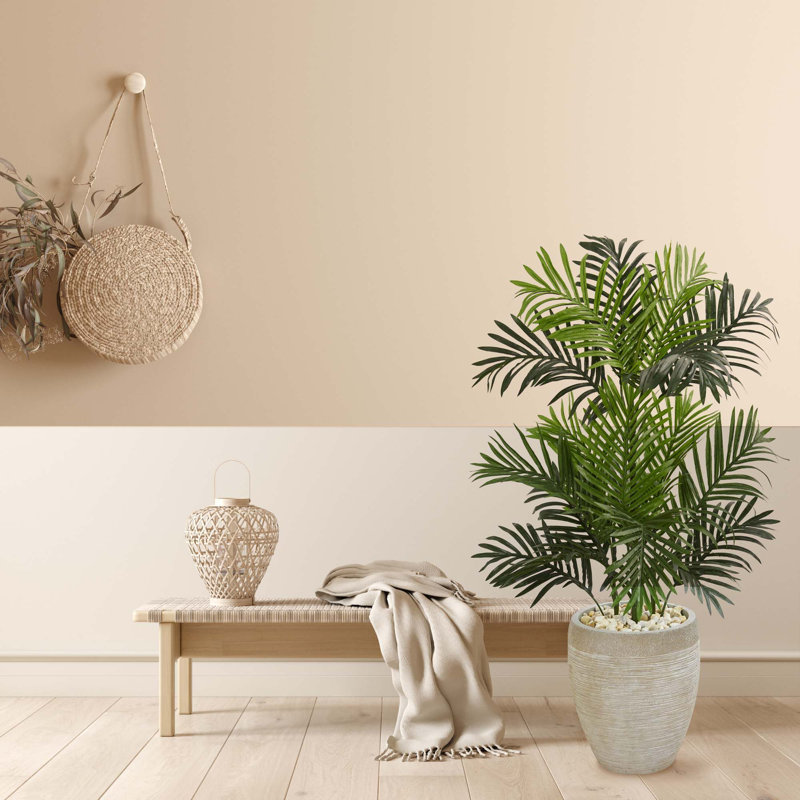 Palmier artificiel 29,5" en pot de fleurs