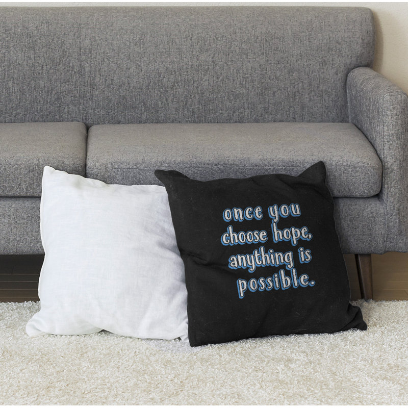Coussin de sol choisissez Hope, H 28 po x l 28 po, Bleu