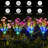 4 Color Solar Powered Flower Lights Pathway Lamp-98495879
