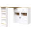 Kitchen Island With 2 Doors, 1 Drawer And Extendable Table-2036424396