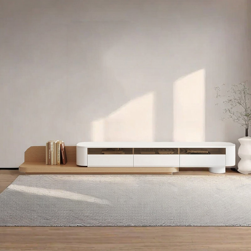 Meuble télé moderne en bois rétractable