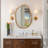 Irregular Wavy Wall Mirror Decorative Practical Easy Care