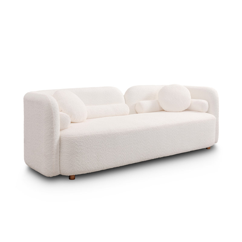 Canapé minimaliste 3 - Boucle blanche, matériau respirant confortable pour une détente quotidienne, fabrication