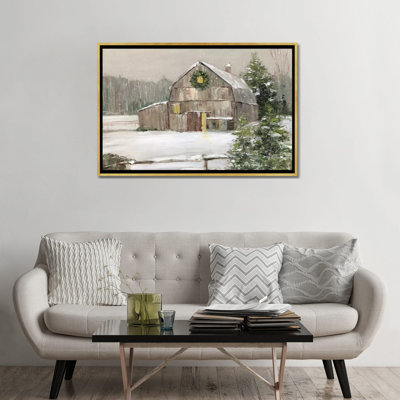 «Winter Barn» par Sally Swatland - reproduction d'art