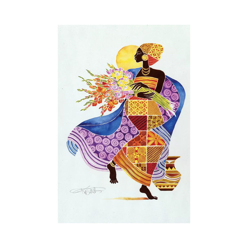 Kikora by Keith Mallett - Wrapped Canvas Painting, 66.04 cm H x 45.72 cm W x 1.91 cm D