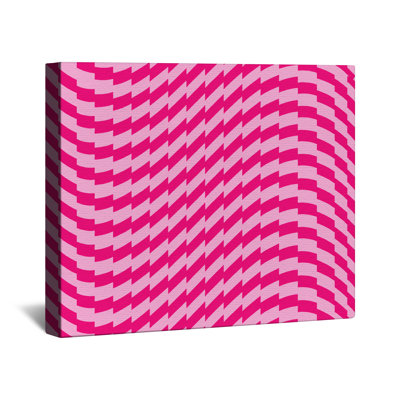 Pink Optical Illusion Canvas Gallery Wrap in Many Sizes