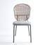 Ensemble de chaises de salle à manger et de café noir et gris NOIR et gris