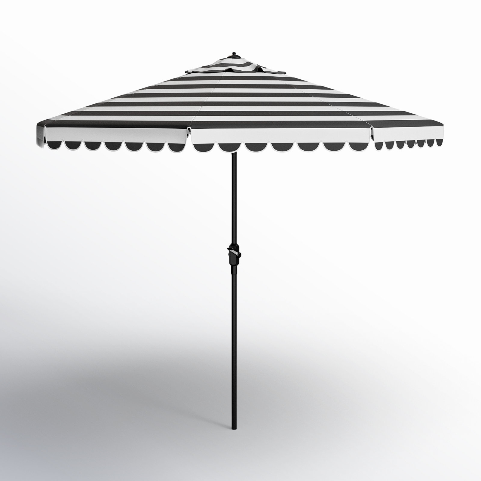 Avalee 130'' Outdoor Umbrella, Black/White