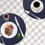 Napperons ronds, ensemble de 6 napperons tissés résistants à la chaleur-2066001567