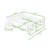 Queen Wood Floor Bed with Storage Bookcases-2059316352