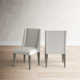 Tate Upholstered Swing Back Side Chair in White