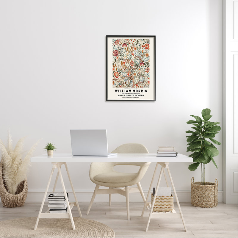 Dépliant texturé «Bold Red Flowers», L 24 po x H 24 po, Giclée encadrée noir minuit