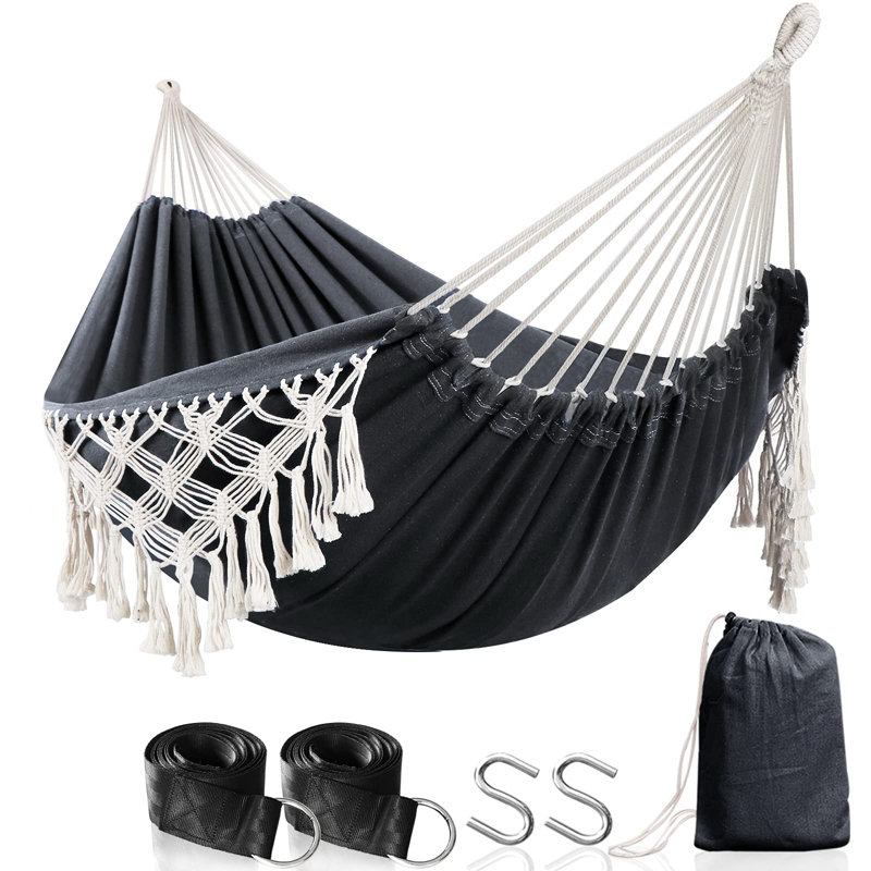 Loc Large Double Classic Hammock, Black/White