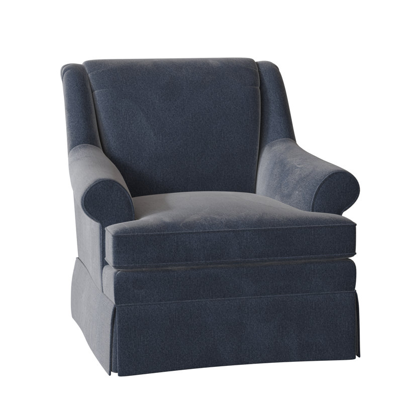 Fauteuil Eliana, Velours performance bleu marine Tweetie 22, Oui