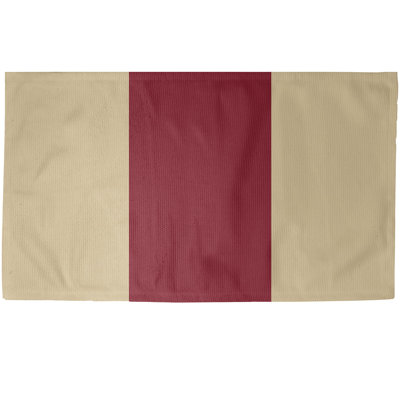 Tapis beige national hockey rayures