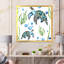 Tortue de mer, algues et bulles - reproduction d'art sur toile-66807637-66807630