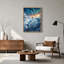 Art mural sur toile Mountaineer Crossing Ice Bridge Under Aurora Borealis-2107743952