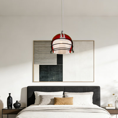 1 - Light American Football Helmet-Shaped Dimmable Pendant Light