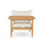 Chaise longue d'extérieur en bois d'acacia avec coussins amovibles Duncan