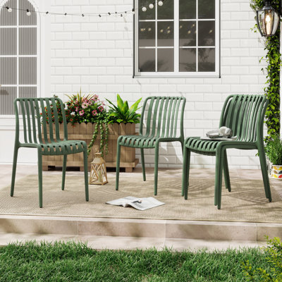 Outdoor Stacking Dining Armchair by Ivy Bronx