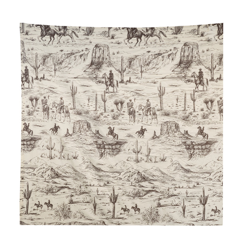 Donna Sharp Cowboy Cotton Shower Curtain w/Cotton Lining